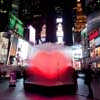 Times Square interactive heart installation